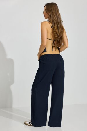 Millie Linen Pull-On Pants