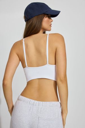 Cross Back V Neck Bra