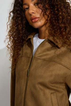 Oversized Suede Worker Jacket