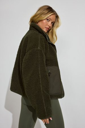 Sherpa Mixed Media Jacket