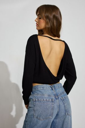 Open Cross Back Sweater