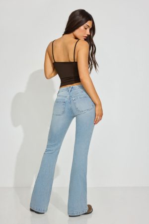 Low Rise Flare Jeans