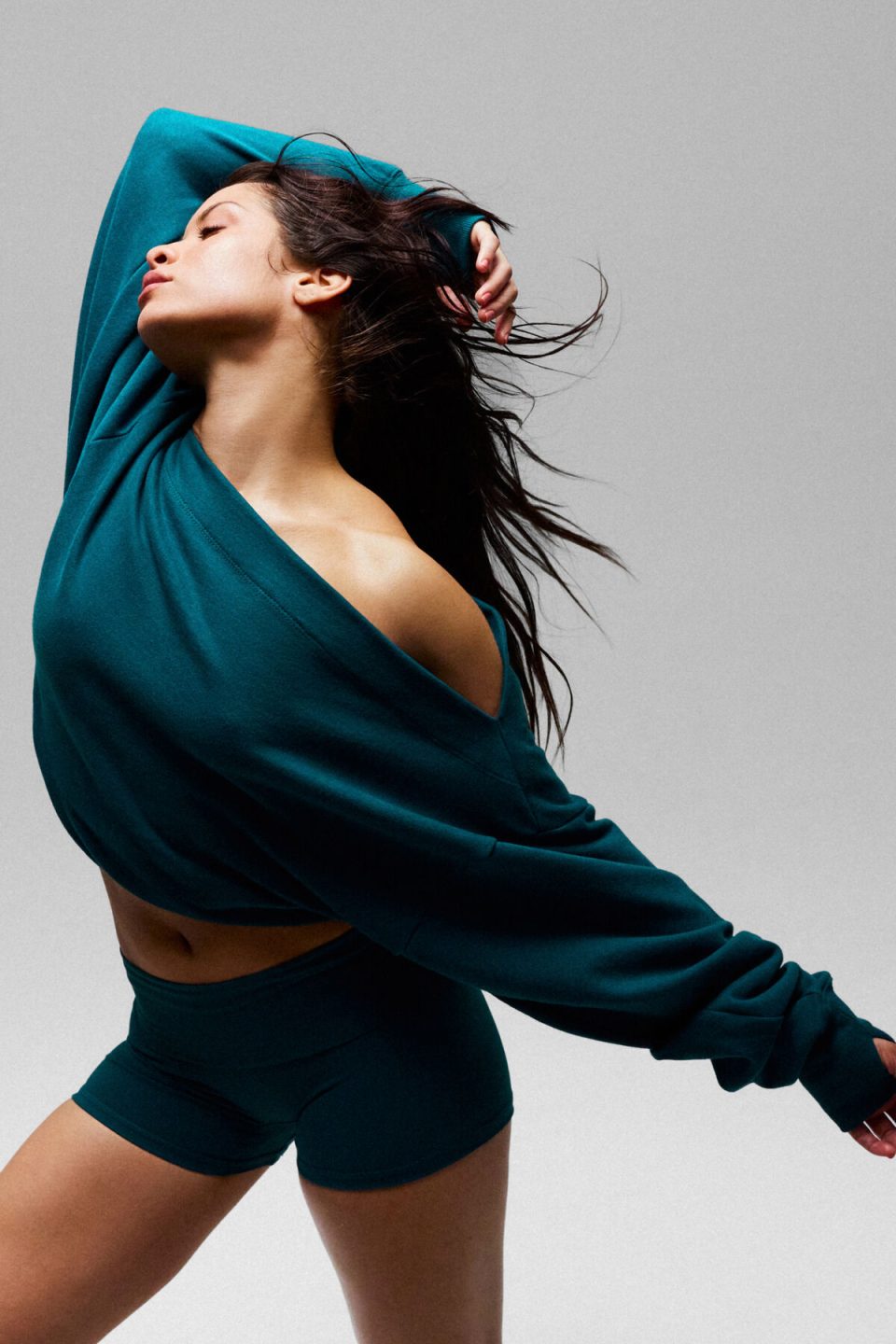 SoftTerry Rib Off Shoulder Sweater