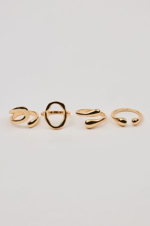 Set of 4 Open Shaped Rings