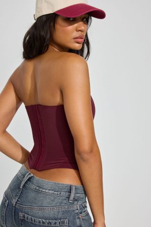 Mesh Longline Tube Corset Top