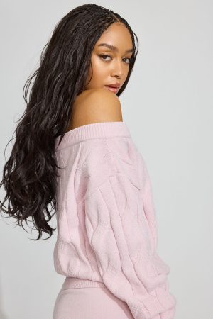 Chenille Off Shoulder Sweater