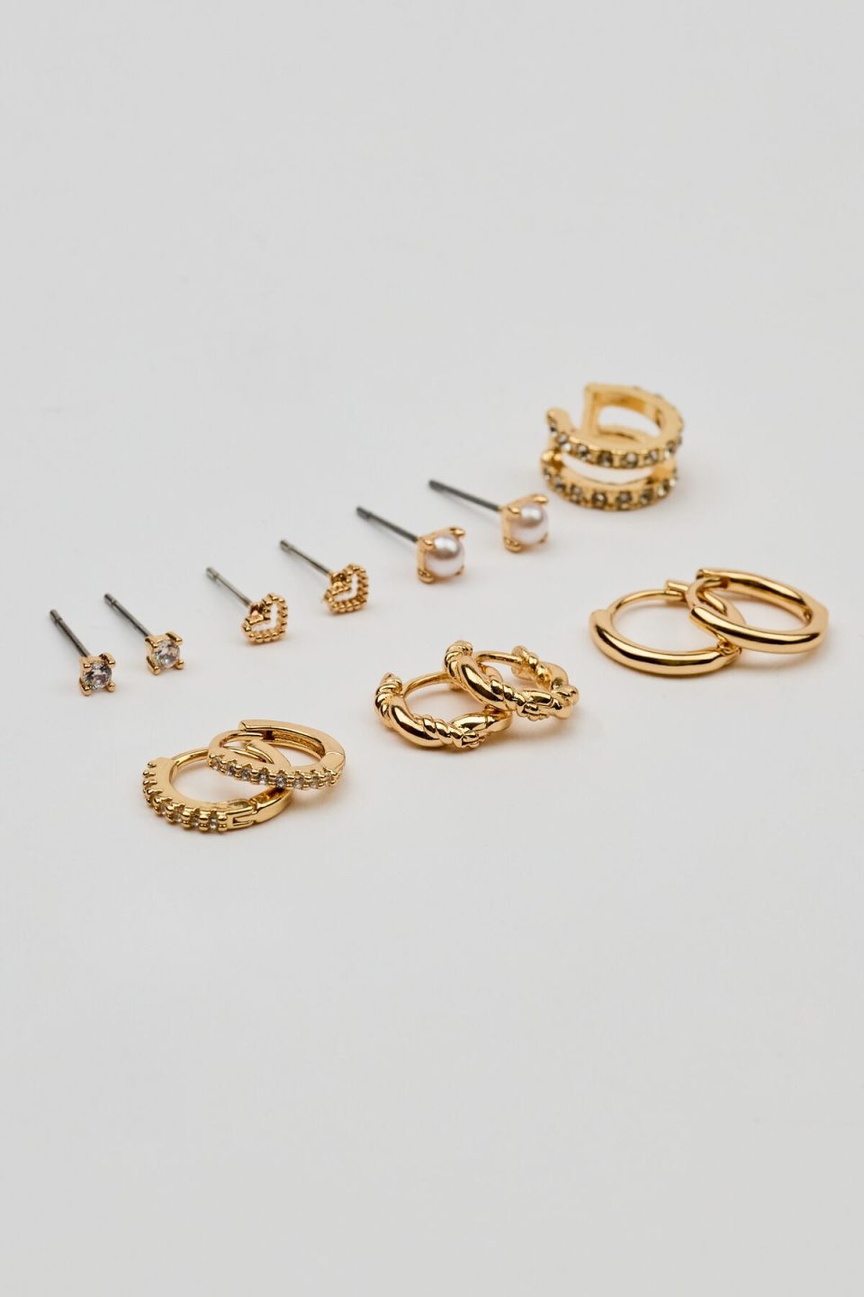 13 Pack of Gem, Hoop & Cuff Earrings