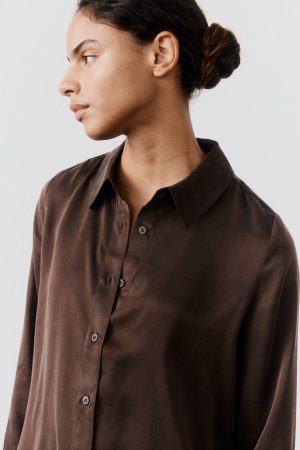 Washable Silk Button Down Top